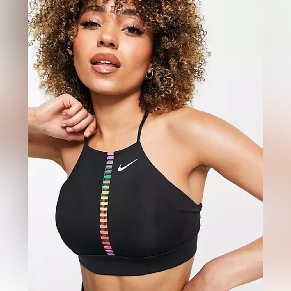 Nike Indy light support black crop top bra large